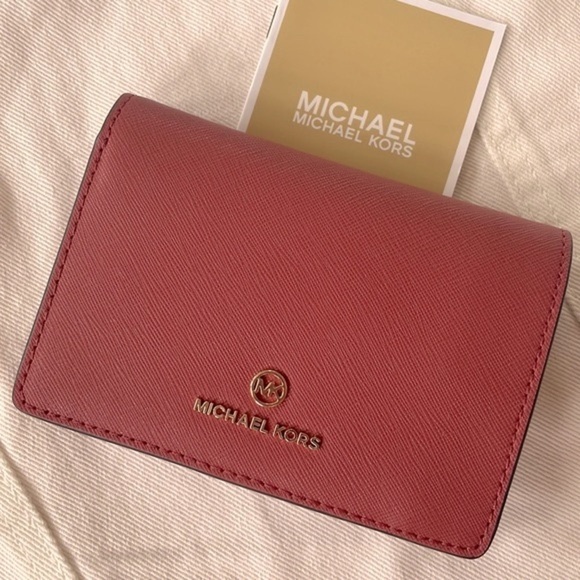 Brand New Michael Kors Genuine Leather Medium Slim Wallet Terracotta - Picture 2 of 15